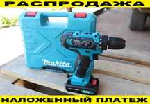 ‼️Аккумуляторный шуруповерт Makita 24в с патроном и набором бит макита