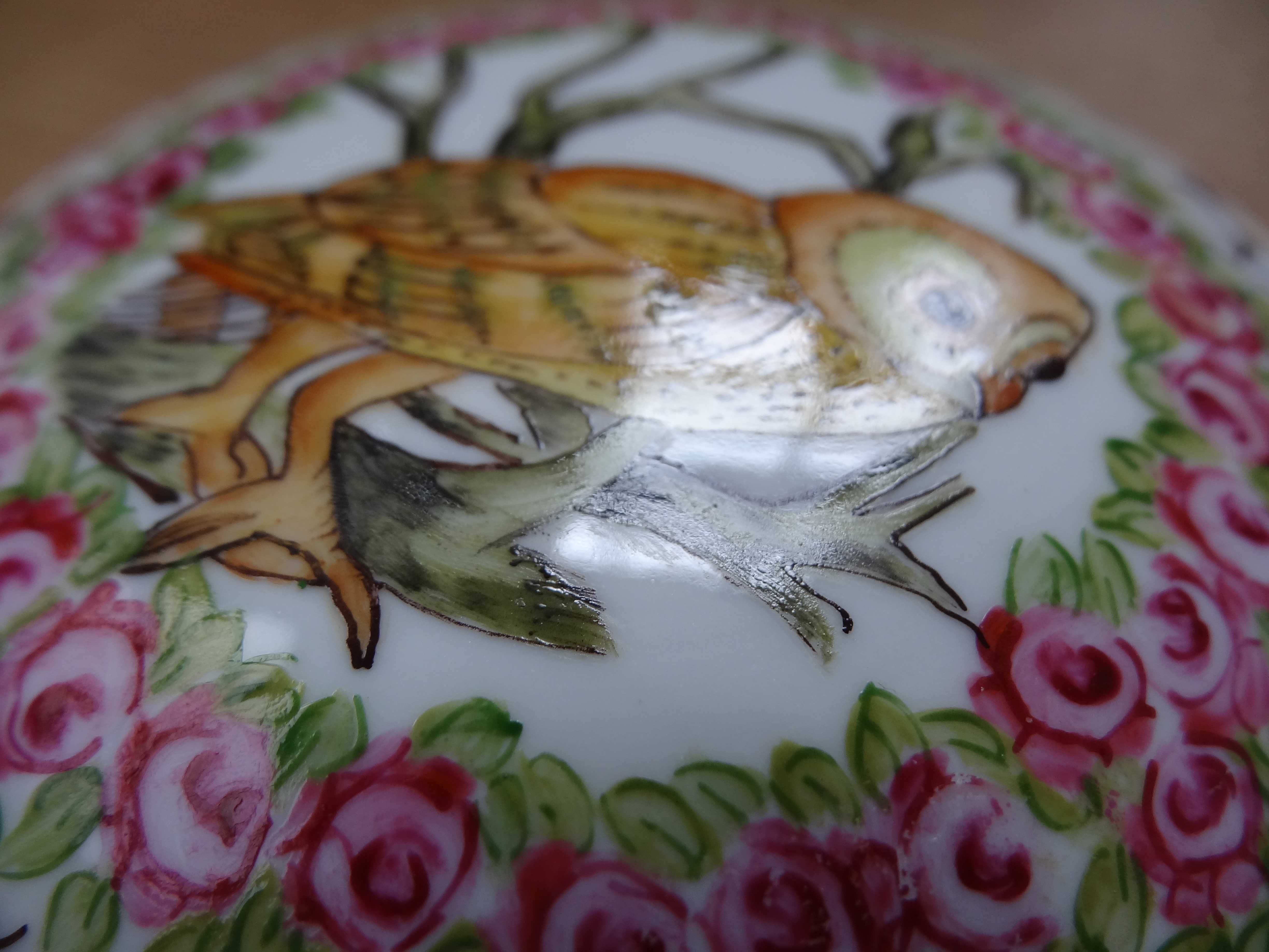 puzderko porcelanowe, szkatułka z porcelany, sowa Limoges