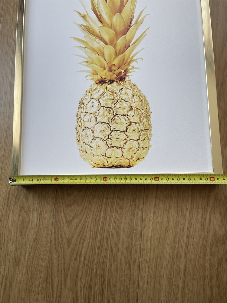 Obraz zloty ananas