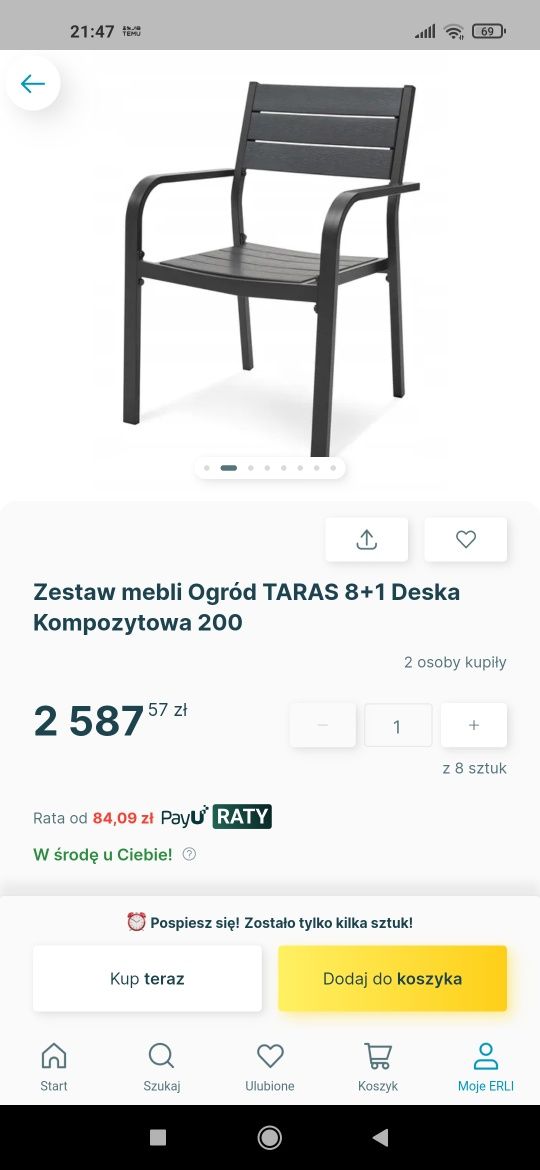 Zestaw mebli tarasowych / ogrodowych