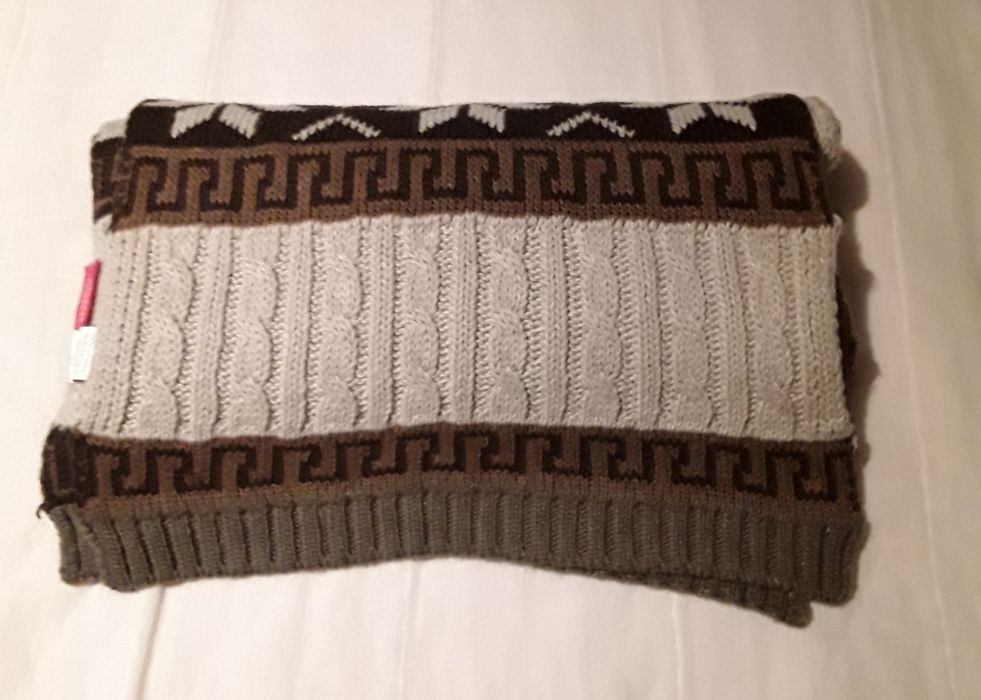 Cachecol grande em malha, unissexo, novo sem etiqueta