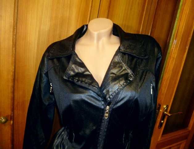 Легкая косуха куртка "кожаная" ветровка черная