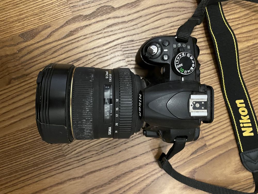 Nikon d3100 obiektyw szeroki sigma 12-24mm obiektyw 18-55 mm