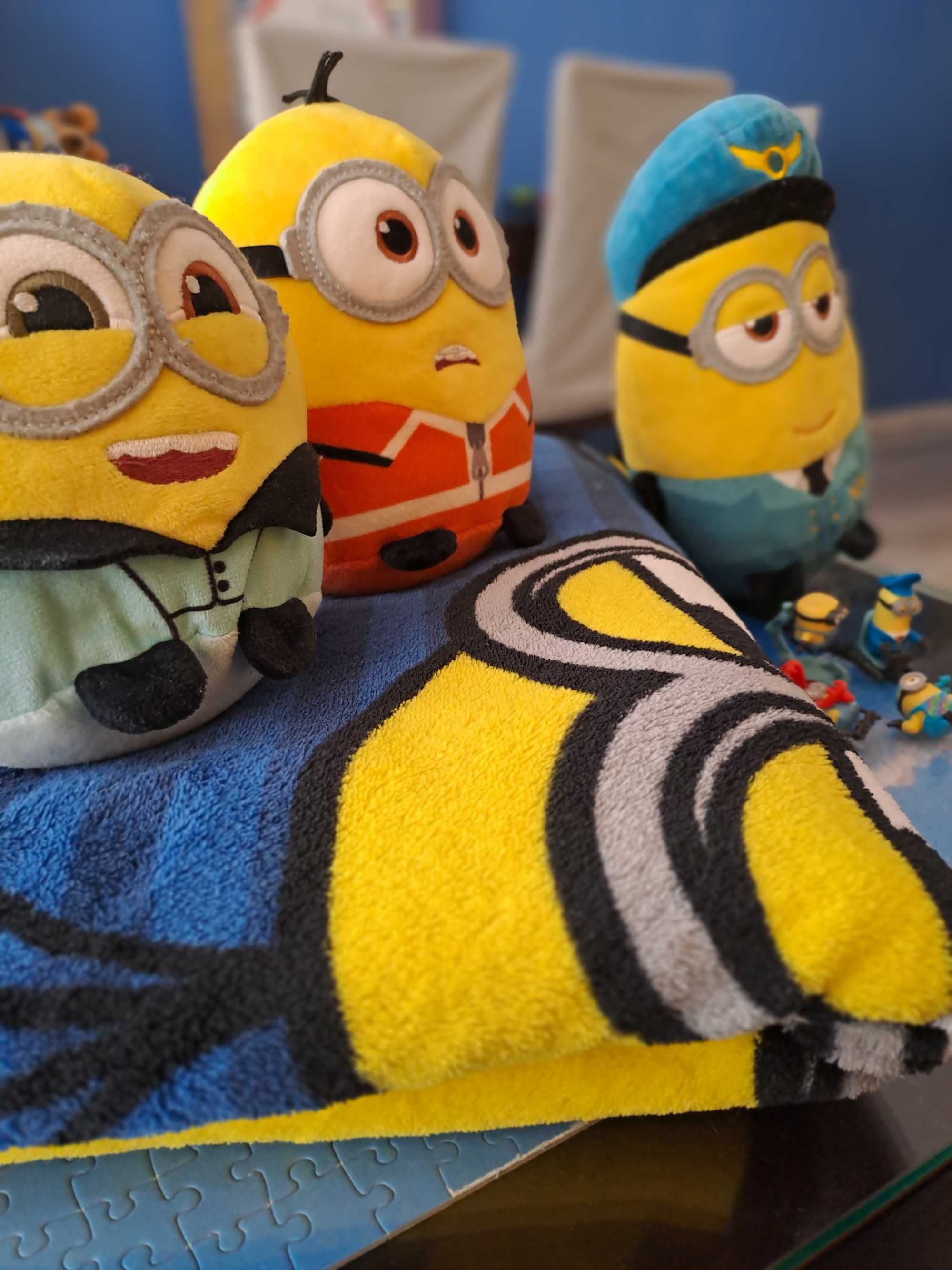 Kocyk minionki + maskotki pluszaki minionki
