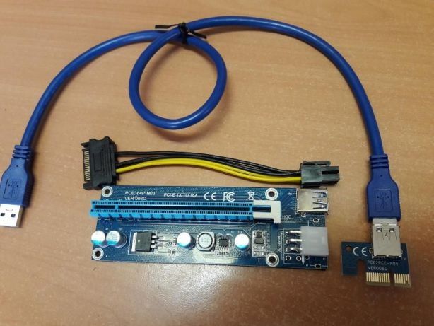 Райзер серверный 6 Pin 006с 60 см USB1-16 006c ОПТ/розница