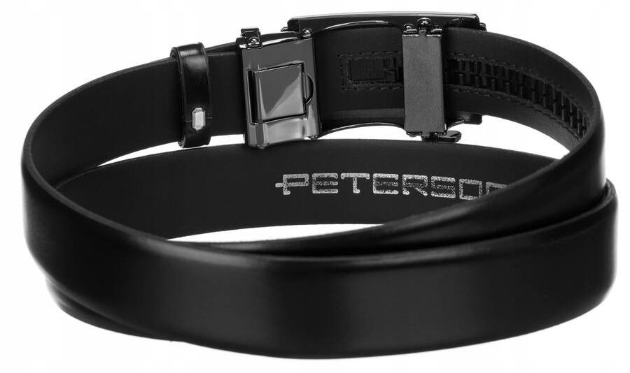 skórzany pasek męski z automatyczną klamrą - peterson 90