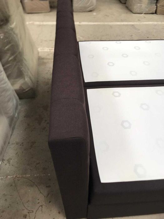 Łóżko kontynentalne z materacem 180x200, pojemnik na posciel