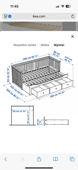 łóżko hemnes ikea