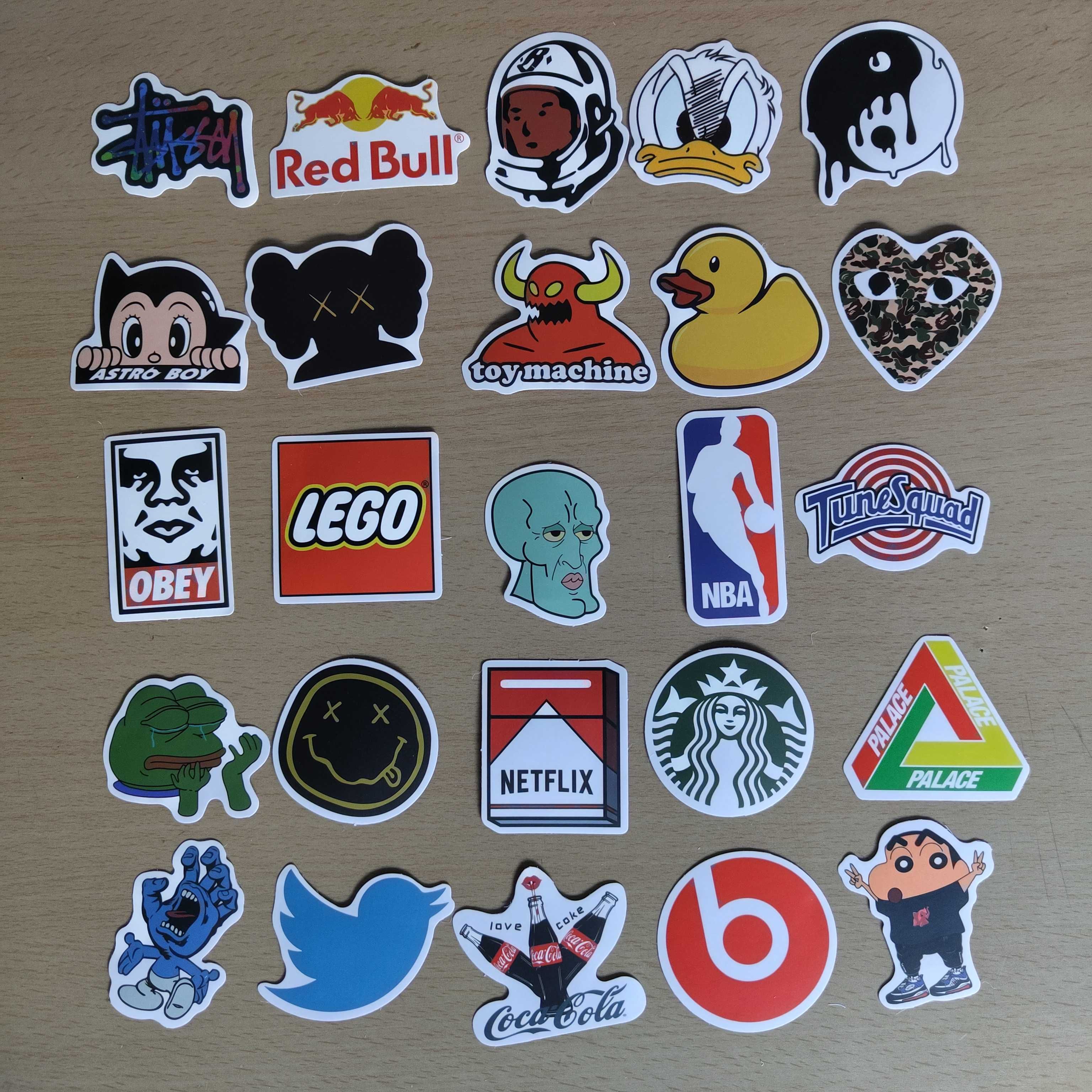 100 Stickers Autocolantes Diversos Marcas