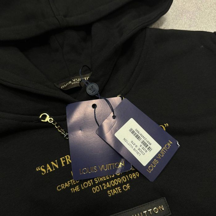 ЦЕНА ТАКОГО 3400грн! Женское худи Louis Vuitton черная кофта осень топ