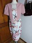 Sukienka Shein Curve midi w kwiaty z bolerkiem 1XL