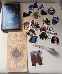 Gadżety Harry Potter mapa huncwotów, naklejki, figurka, karta
