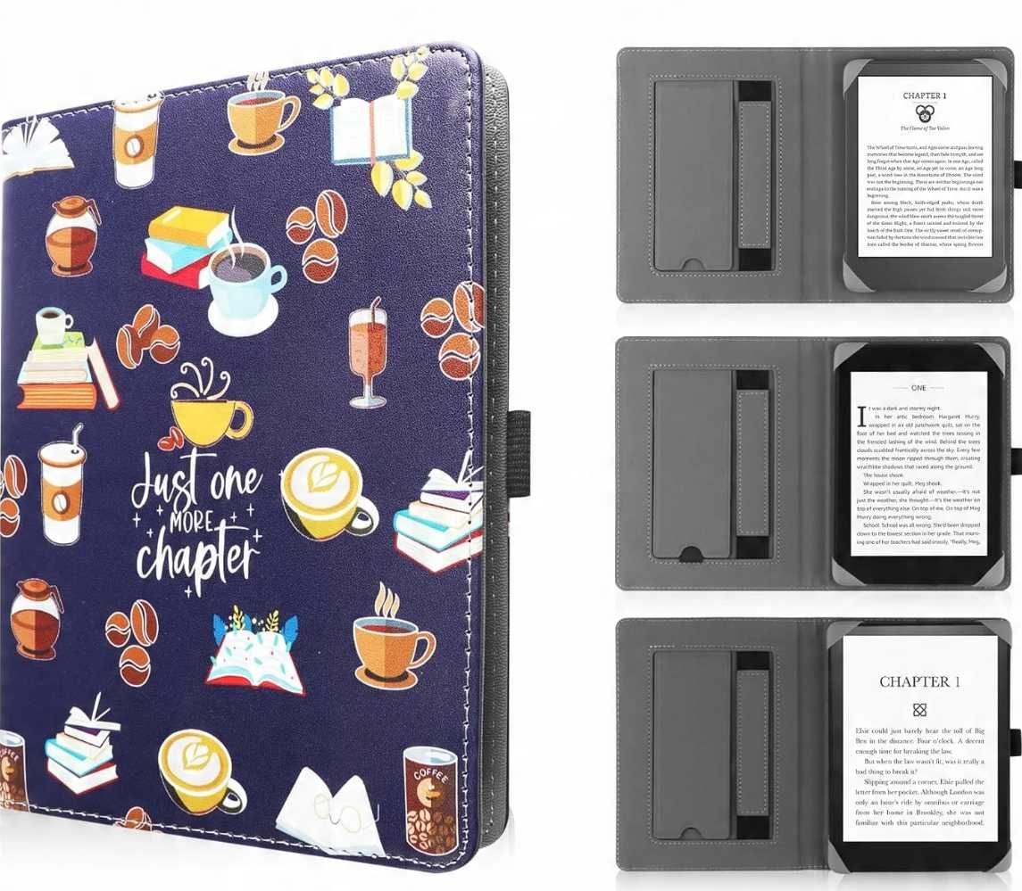 Uniwersalne etui na E-BOOK 6" 6,8" 7" CALI Z PASKIEM NA DŁOŃ