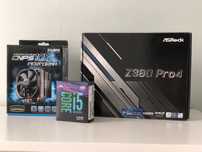 Комплект Intel core i5-9600k + ASRock Z390 Pro4 + кулер Zalman CNPS10X