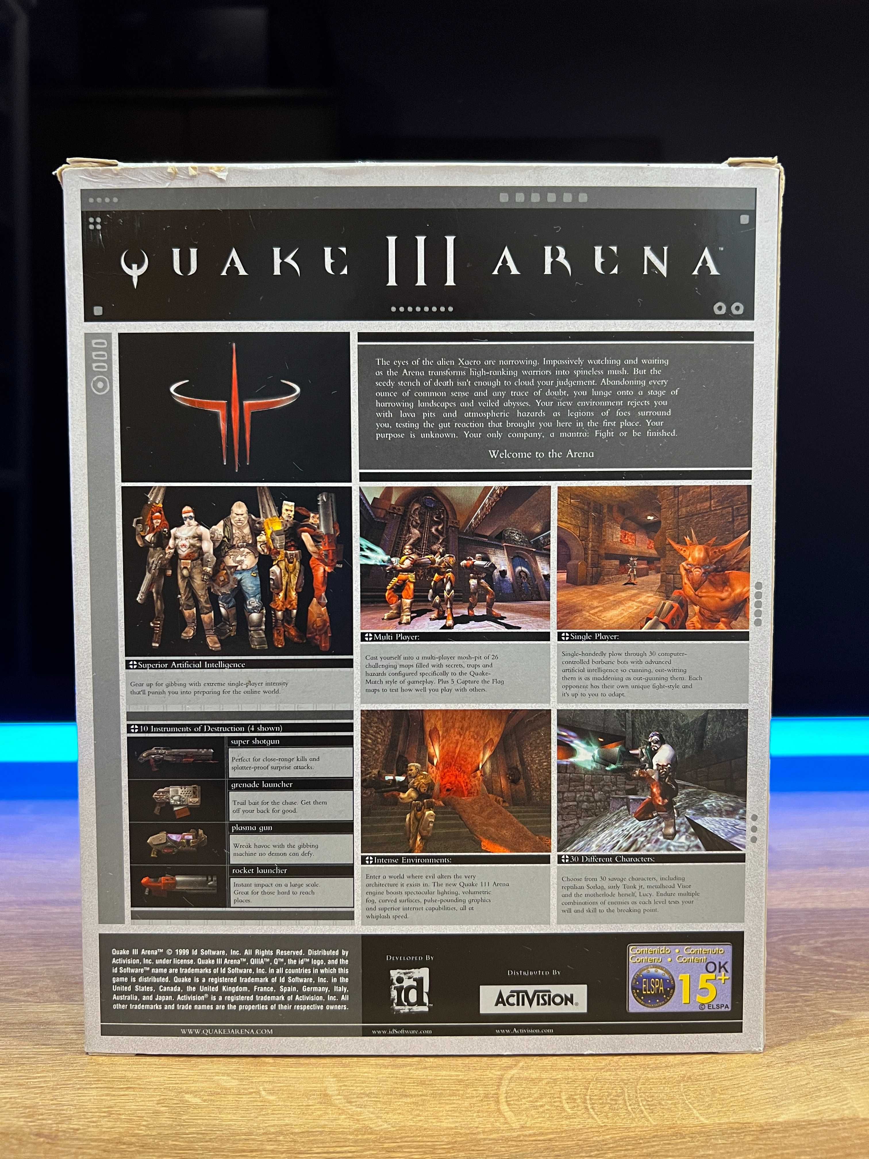 Quake III 3 Arena (PC EN 1999) BIG BOX kompletne premierowe wydanie