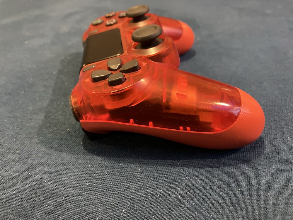 Kontroler Dualshock 4 V2 Red Crystal analogi TMR rok gwarancji