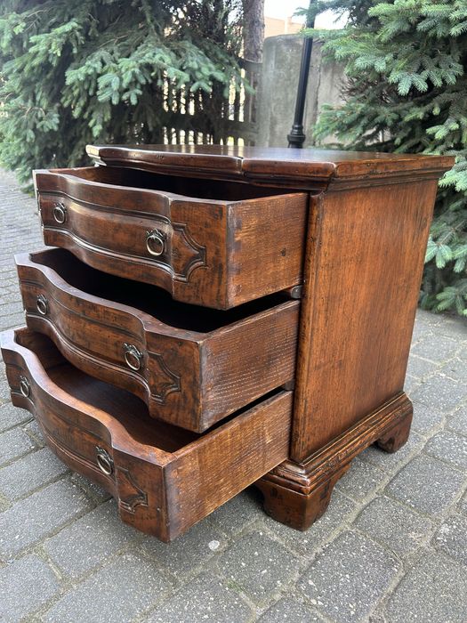 Stylowa Drewniana Komoda Kolonialna Stolik Z Szufadami Po Renowacji