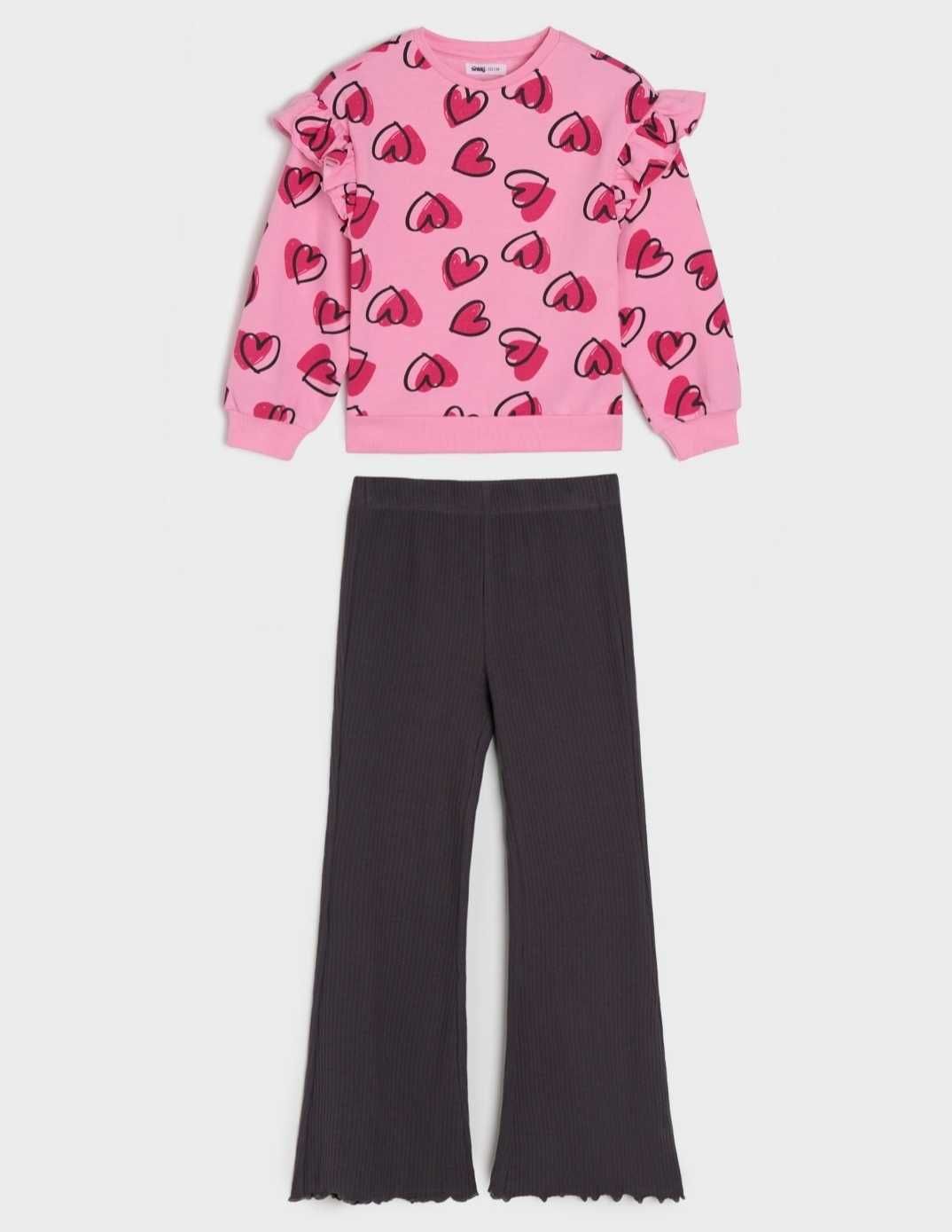 Nowy komplet dla dziewczynki bluza spodnie 92