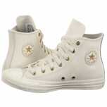 Buty Trampki Skórzane Za Kostkę Converse Hi Light Gold A10709C Białe