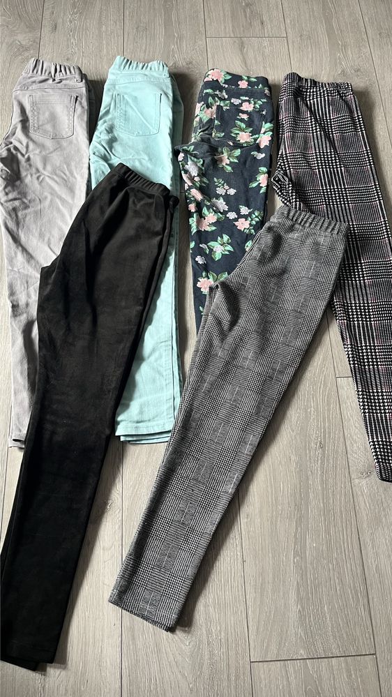 Zestaw spodnie getry legginsy 146cm