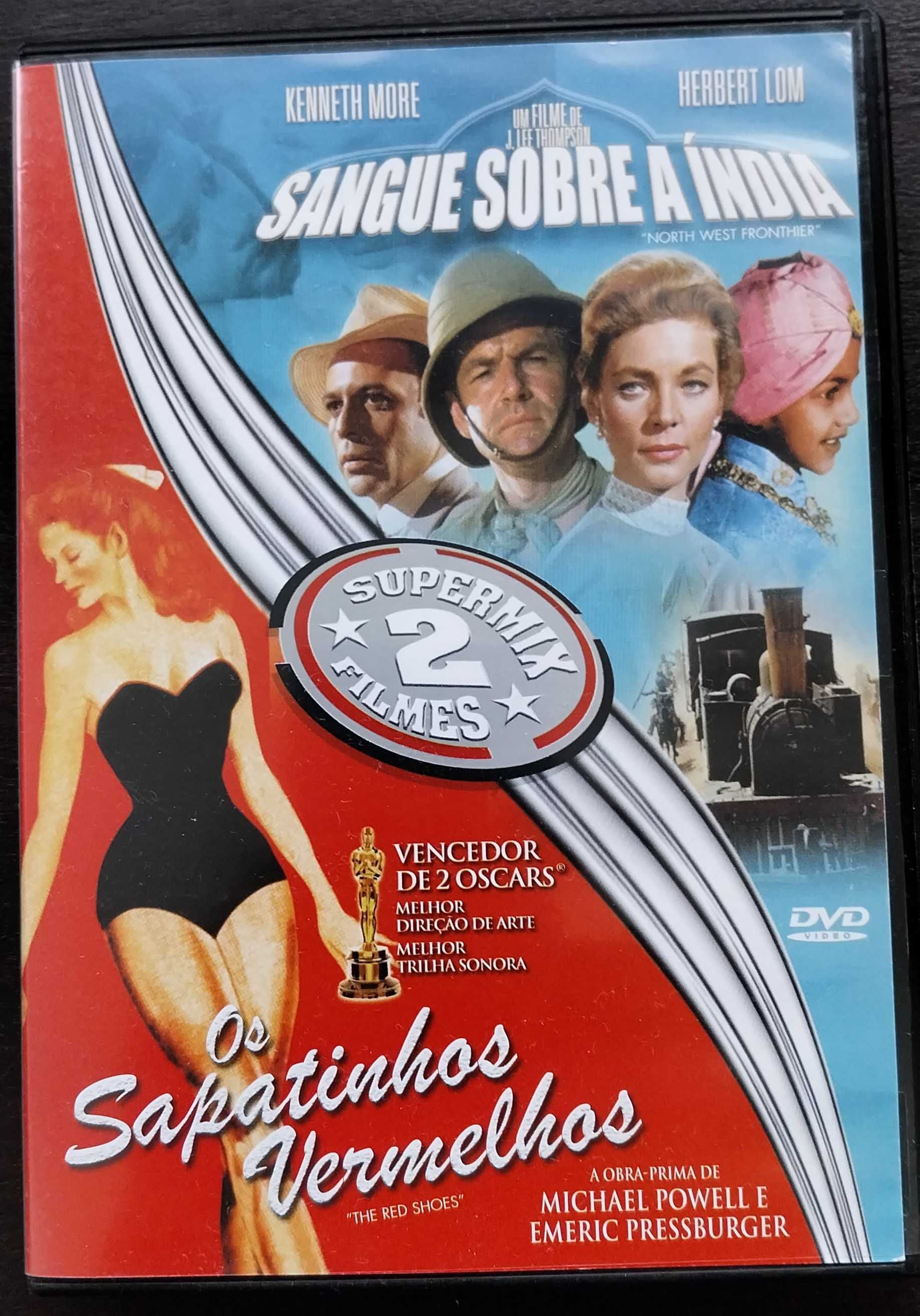 dvd com dois filmes: “Sangue sobre a Índia” + “Os sapatos vermelhos”