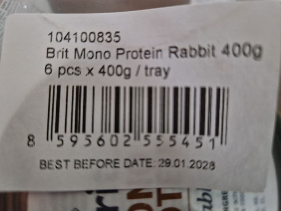 Karma mokra dla psa Brit mono protein - królik 400g