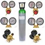 Botija de 8 Litros gas Argon com redutor regulador tig