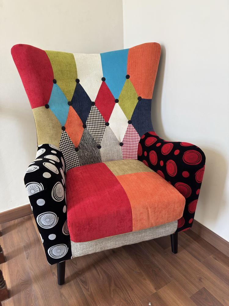 Cadeirão Circo com Patchwork como Novo