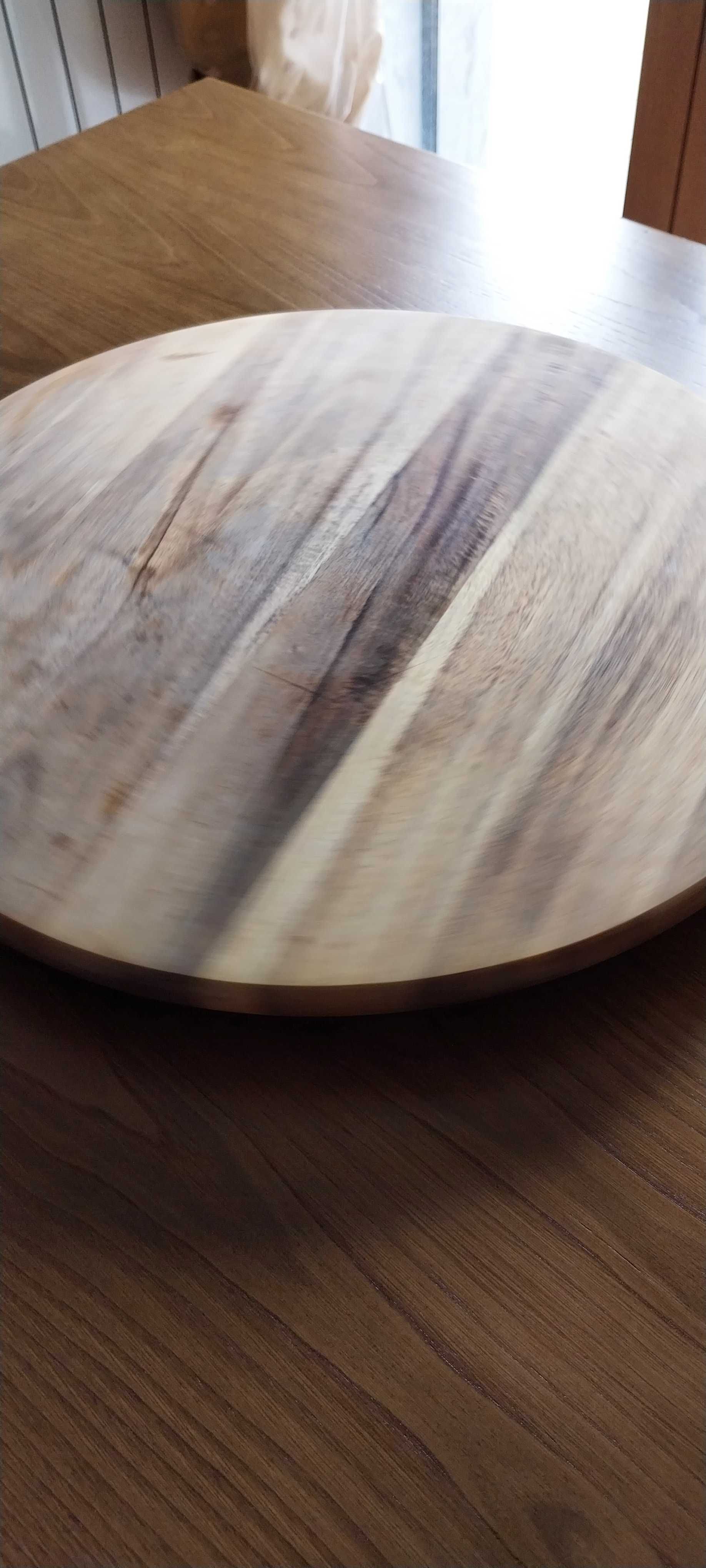 Base giratória, madeira maciça