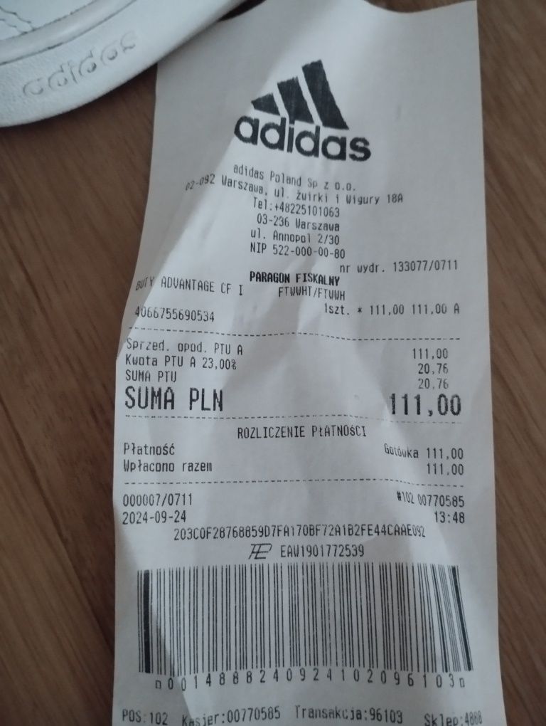 Adidas rozmiar 27
