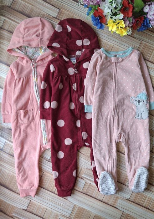 Теплі ромпери чоловічки для дівчинки