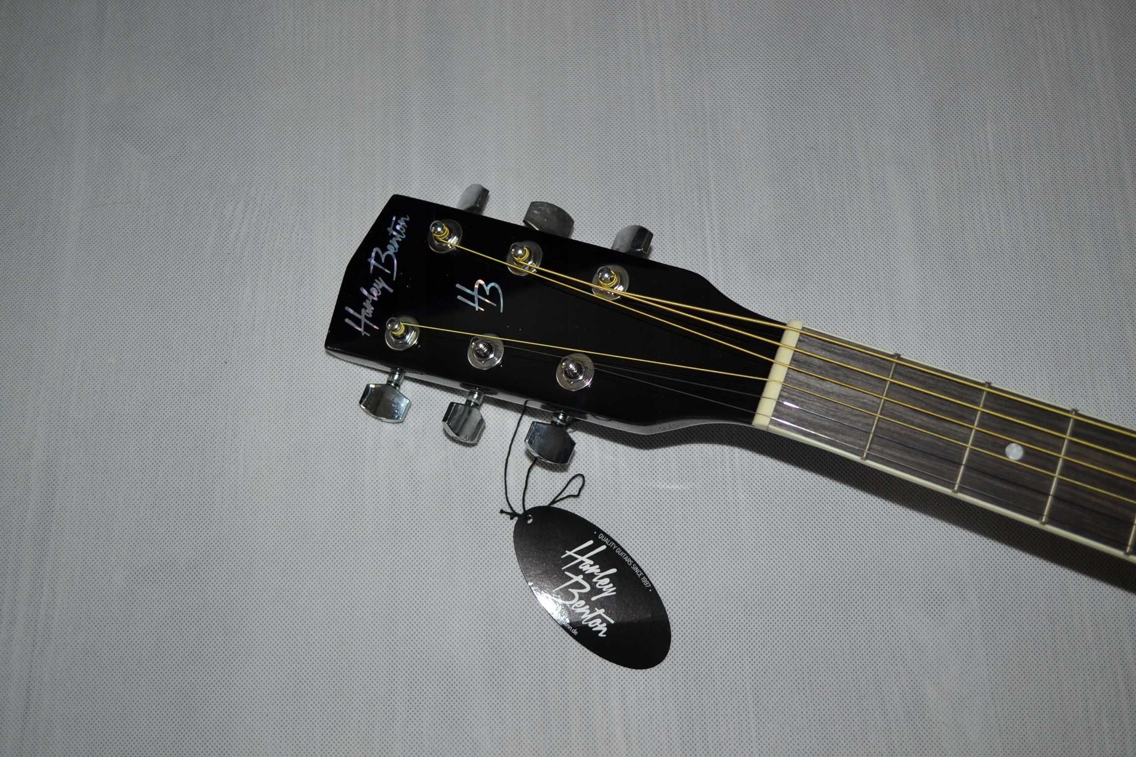 Harley Benton D-120 LH BK gitara akustyczna leworęczna -ustawiona!