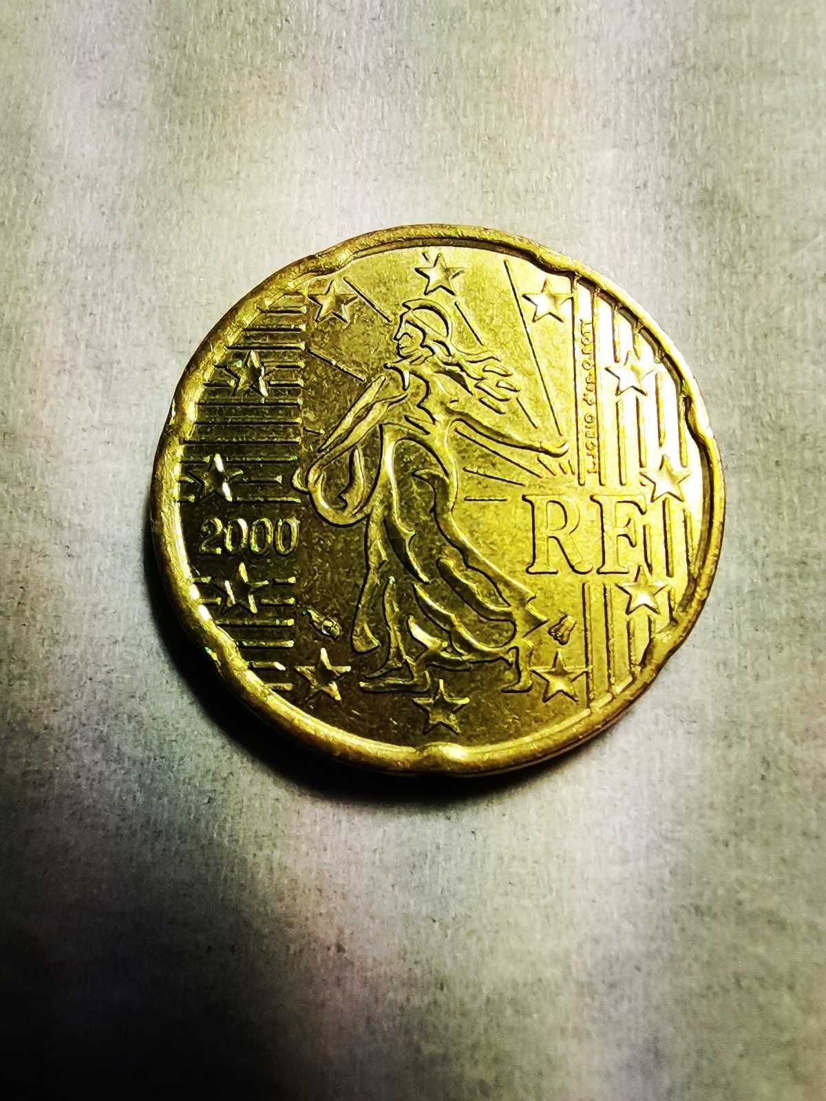 Francja, 20 Euro Cent, 2000, Paris, Mos