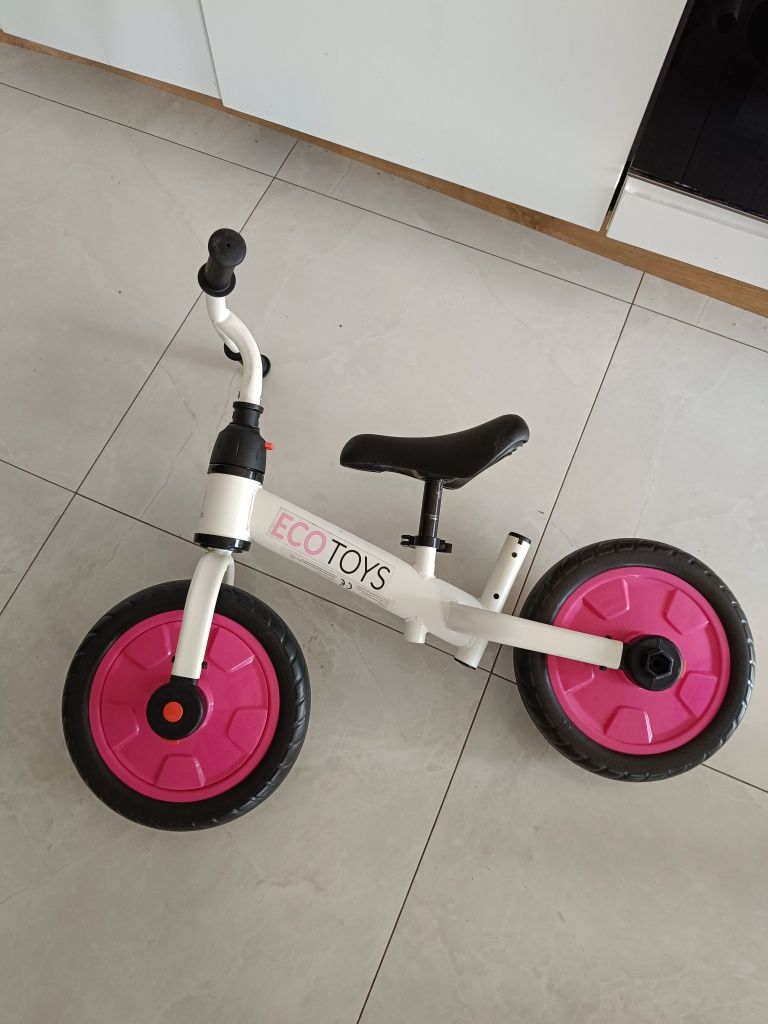 rowerek biegowy z pedałami 3w1 kółka boczne ECOTOYS
