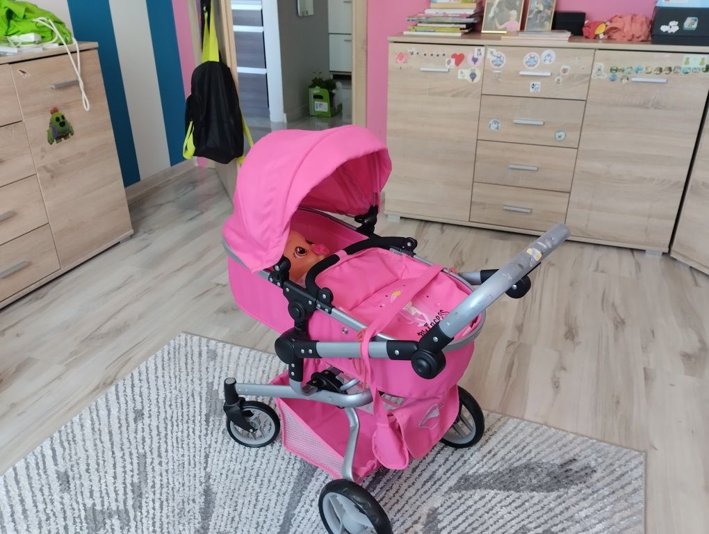 Wózek dla lalek + lalka Cry Babies