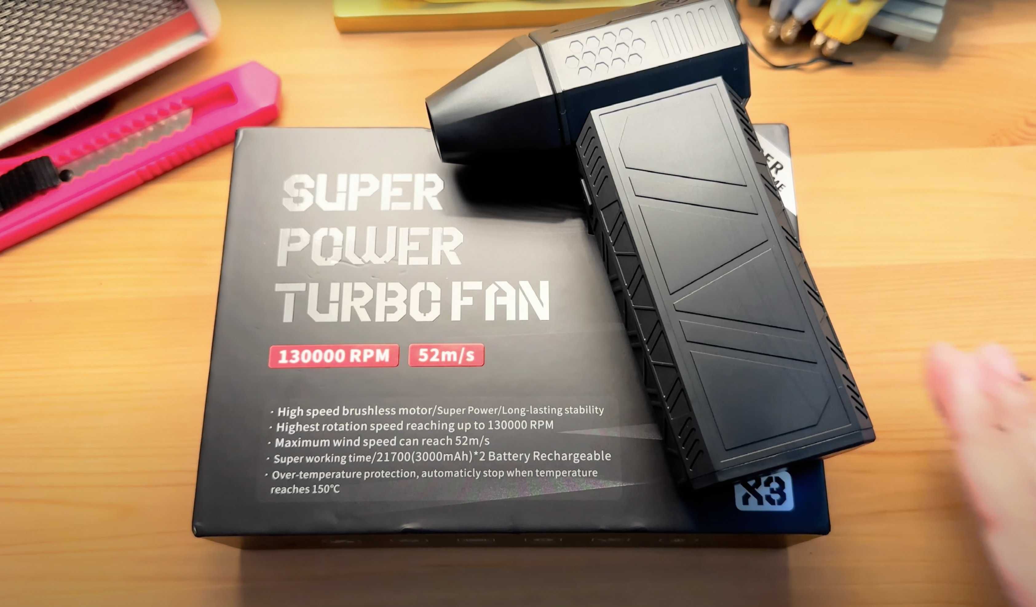 ручний вентилятор turbo Jet Fan violent x3