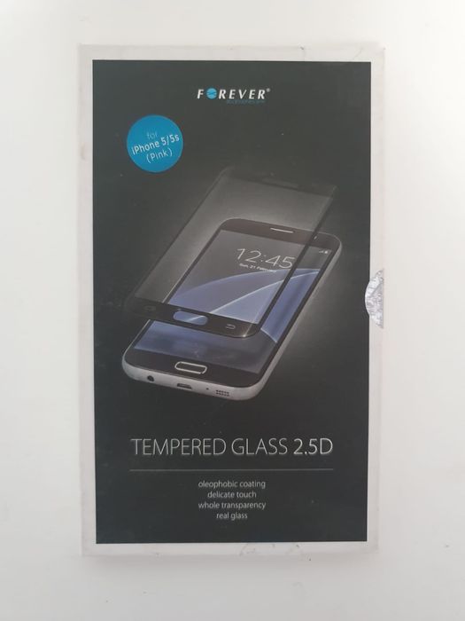 Szkło hartowane iPhone 5 5s se pink różowy