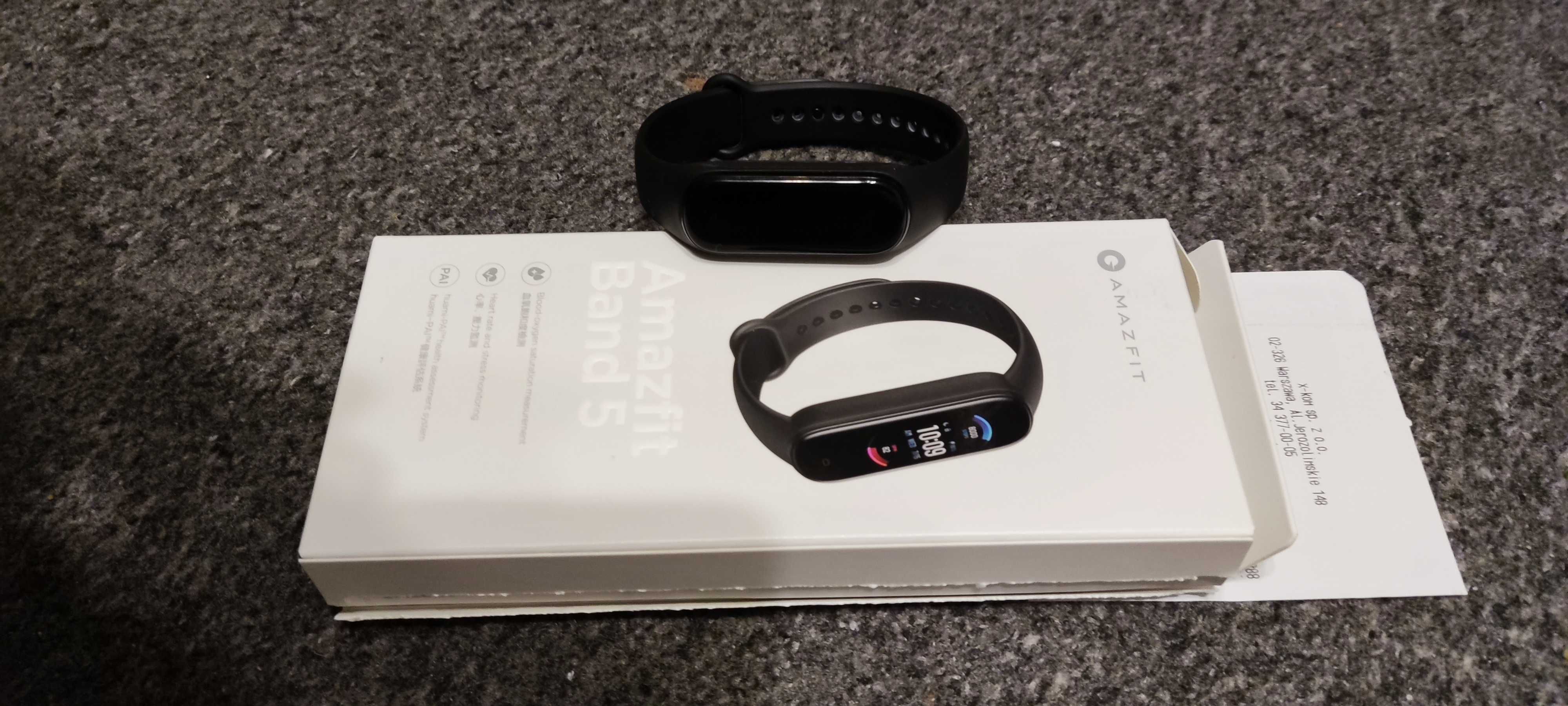 Amazfit Band 5 Opaska sportowa / smartband,stan bdb, SpO2 pulsoksymetr