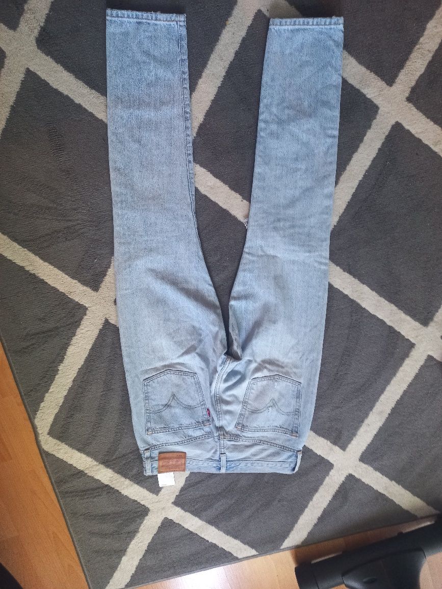 Levis 501 jasne dżinsy jeansy damskie S klasyczne wysoki stan