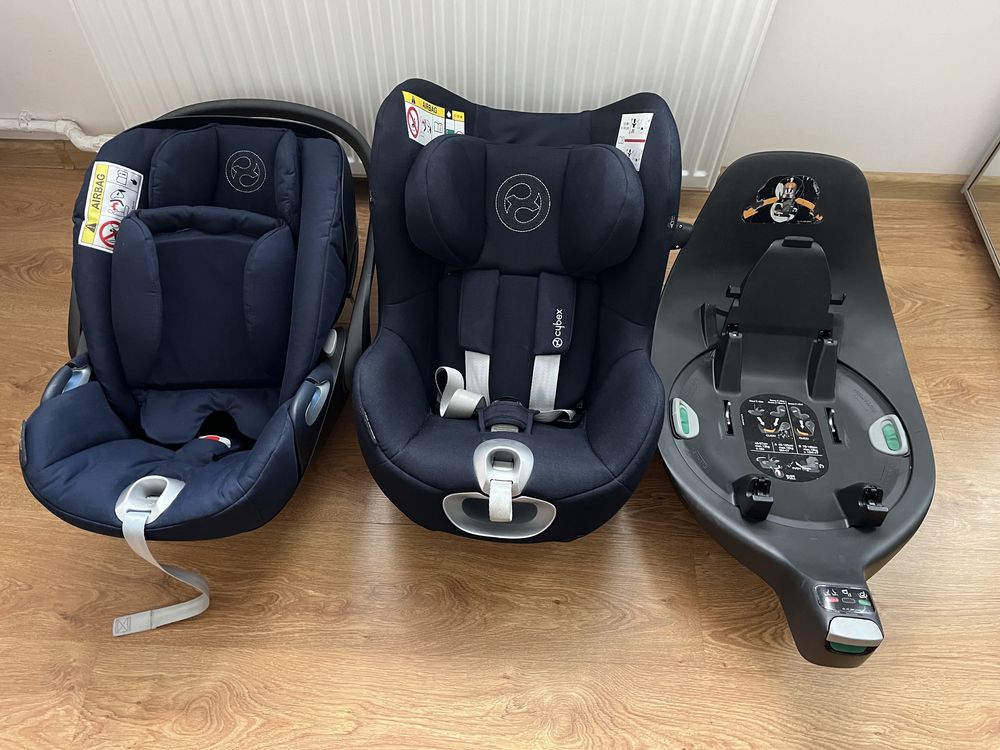 Cybex Zestaw 2 fotelików samochodowych dla dzieci: 0-2, 2-4 baza Cybex