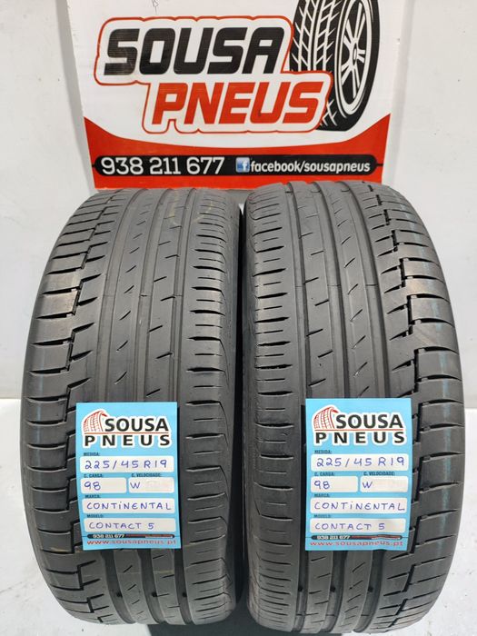 2 pneus semi novos 225-45R19 Continental - Oferta dos Portes
