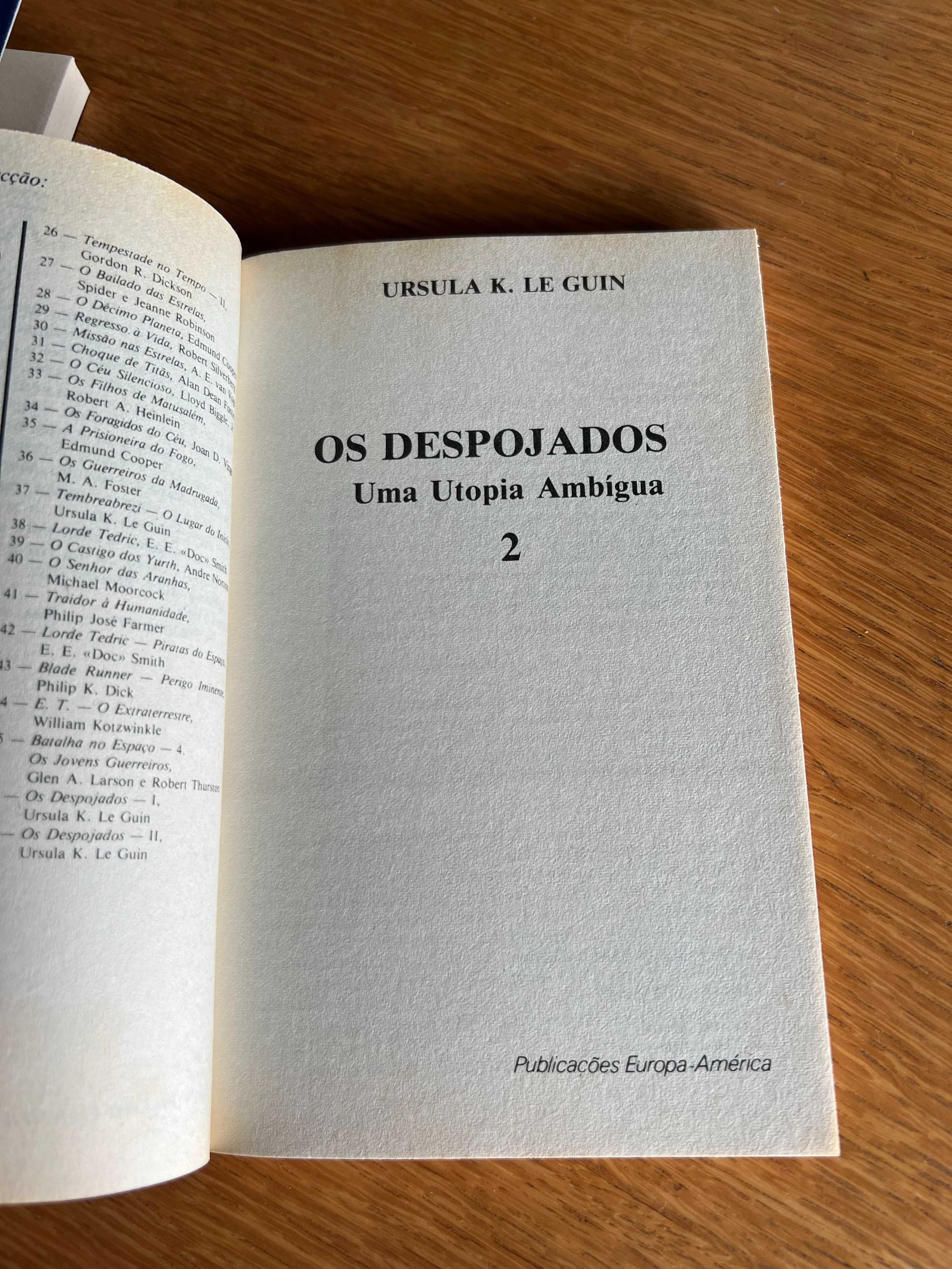 OS DESPOJADOS   vol. 1 e 2     Ursula K. Le Guin