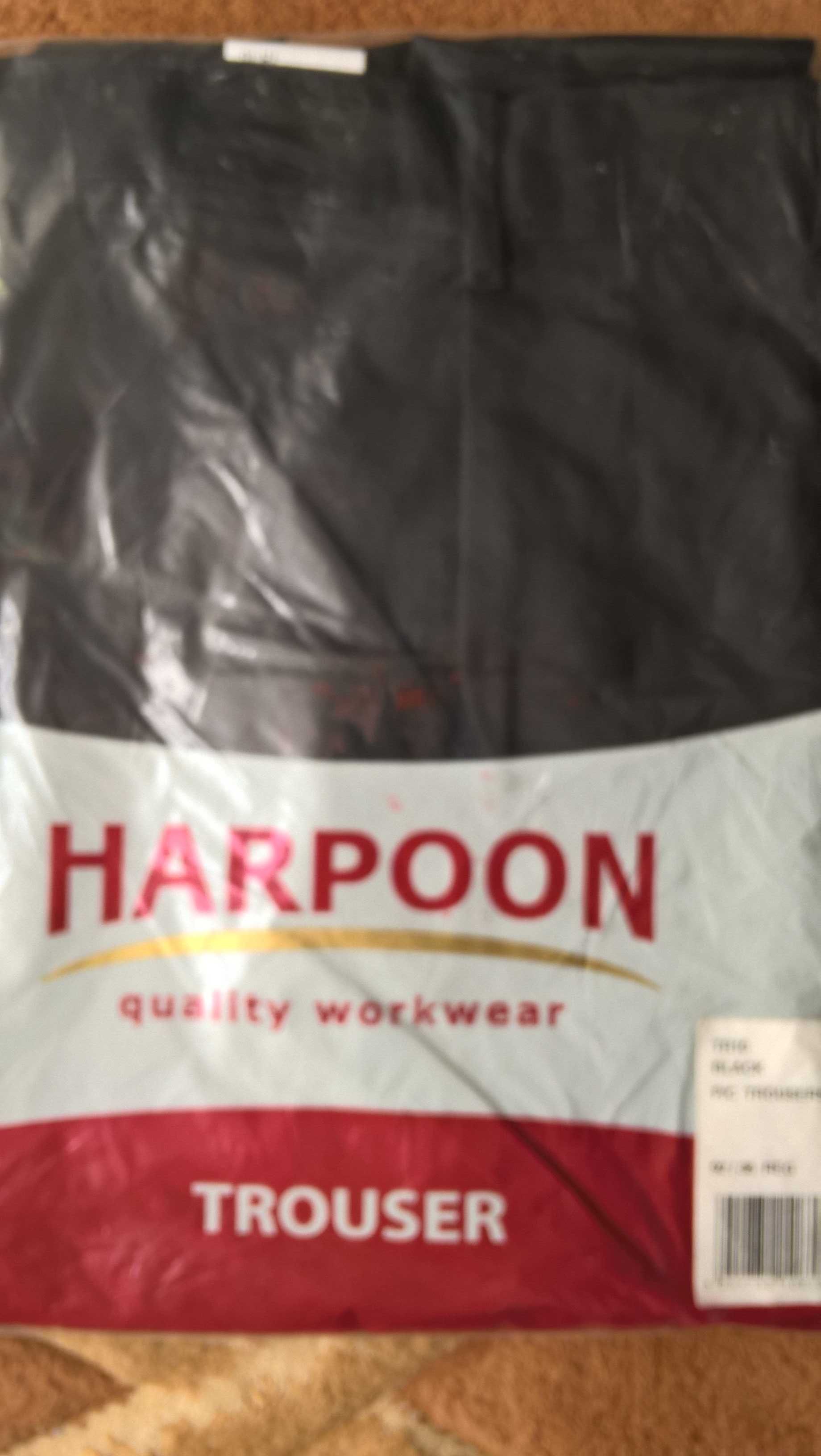 Spodnie Harpoon czarne 92/36 REG/proste