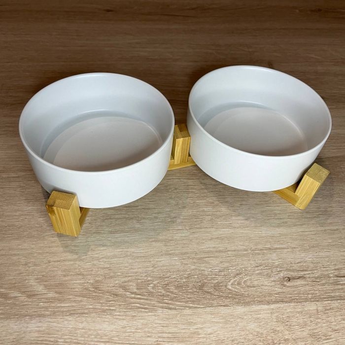 Тарілка для кота собаки миска поилка керамическая для корма