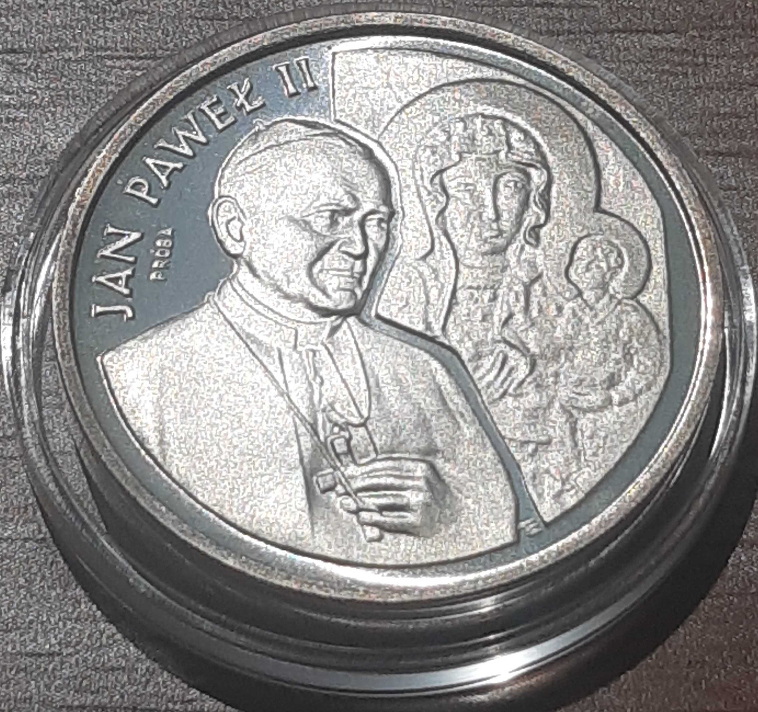 Moneta 200000 zł, 1991, Jan Paweł II (z Matką Boską), próba, srebro