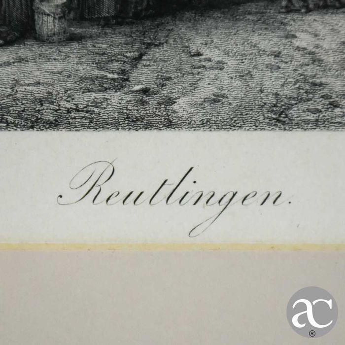 Gravura “Reutlingen.”, emoldurada