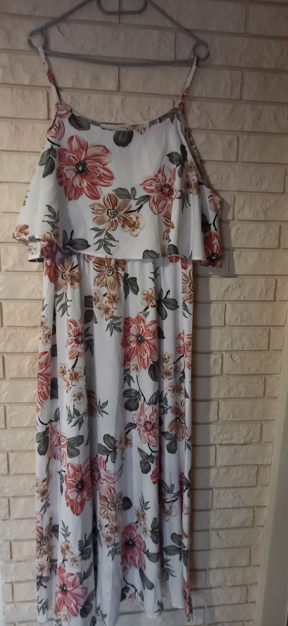 Sukienka maxi w kwiaty, Shein Curve, roz 1Xl