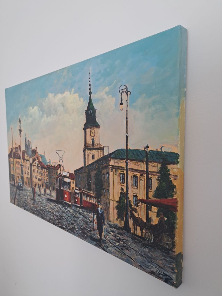 Malowidlo Obraz Warszawa Olej na Płótnie