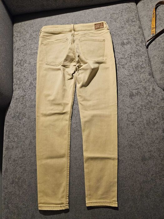 Calças da Zara, Basic Denim, 36/S, amarelo torrado, muito confortáveis