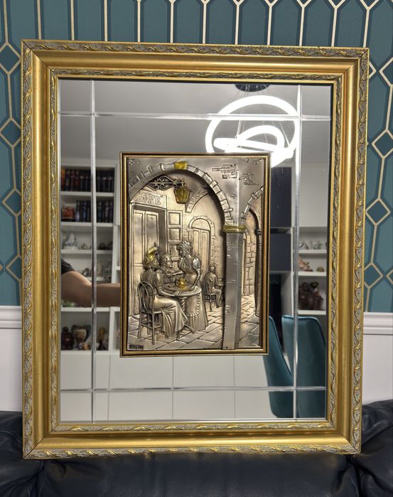 Quadro de prata 925% em relevo